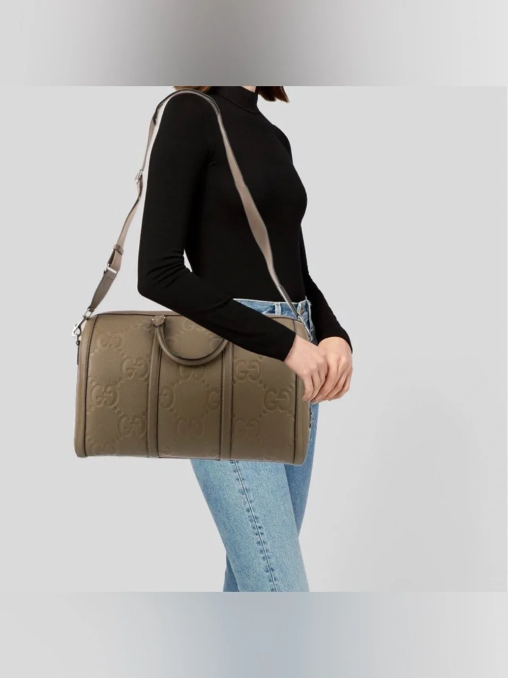 GUCCI Jumbo GG Taupe Duffle Bag - Picture 7 of 7